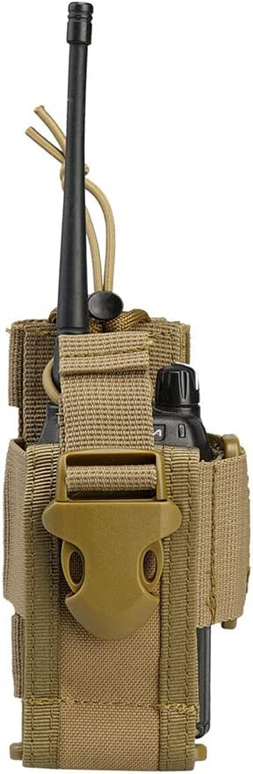 Radio Holster, MOLLE Radio Pouch for Vest, Universal Walkie Talkie Holster Radio Holder for Duty Belt, Police Radio Holder Tactical Radio Pouch for Baofeng, Motorola