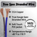 1/0 Gauge Wire (50Ft) Copper Clad Aluminum CAA - Primary Automotive Wire, Car Amplifier Power & Ground Cable, Battery Cable, Car Audio Speaker Stereo, RV Trailer Wiring Welding Cable 1/0Ga