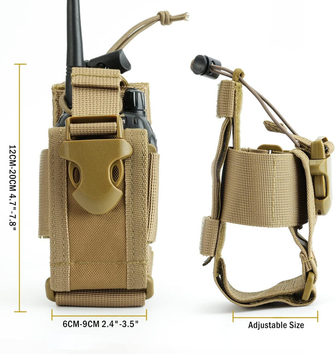 Radio Holster, MOLLE Radio Pouch for Vest, Universal Walkie Talkie Holster Radio Holder for Duty Belt, Police Radio Holder Tactical Radio Pouch for Baofeng, Motorola